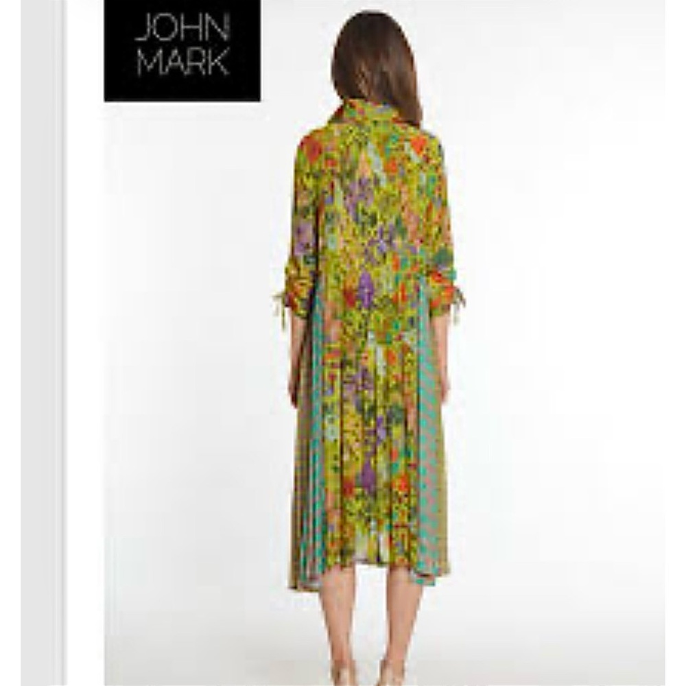 John Mark Multi Print Shirt Dress - Picture 2 of 16